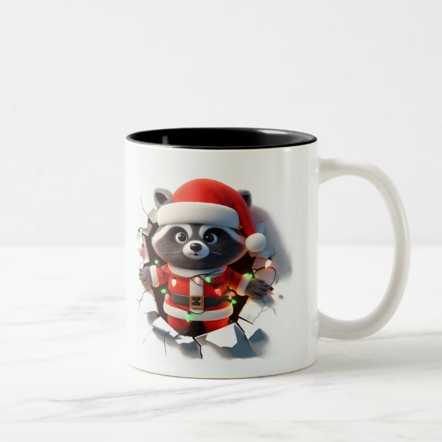 Caneca De Café Em Dois Tons Both Side 3D Christmas | Merry Christmas Mug (Direita)