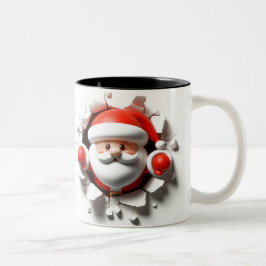 Caneca De Café Em Dois Tons Both Side 3D Christmas | Merry Christmas Mug