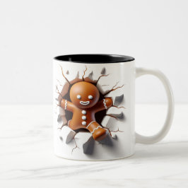 Caneca De Café Em Dois Tons Both Side 3D Christmas | Merry Christmas Mug