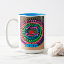 Caneca De Café Em Dois Tons Botões de Loom