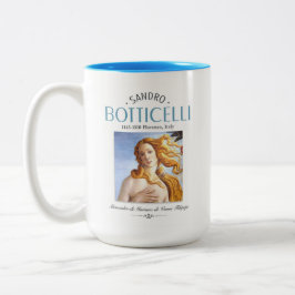 Caneca De Café Em Dois Tons Botticelli Nascimento de Pintura de Vênus e Biolog
