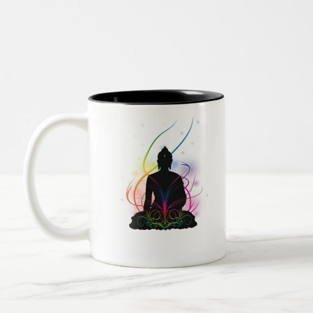 Caneca De Café Em Dois Tons Bouddha (Esquerda)