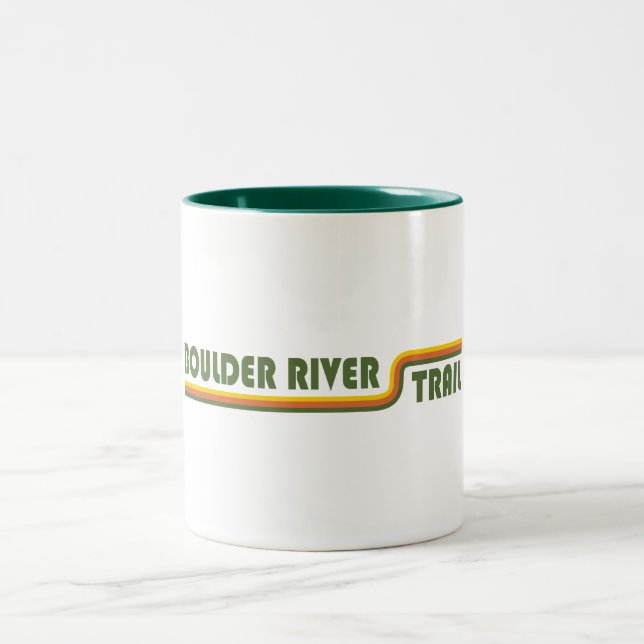 Caneca De Café Em Dois Tons Boulder River Trail Washington (Centro)