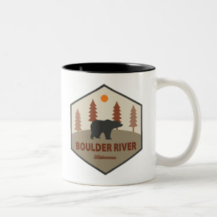 Caneca De Café Em Dois Tons Boulder River Wilderness Washington Bear