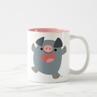 Caneca De Café Em Dois Tons Bouncy Pig Mug, Bouncy Bouncy