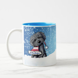 Caneca De Café Em Dois Tons Bouvier des Flandres Christmas Mug