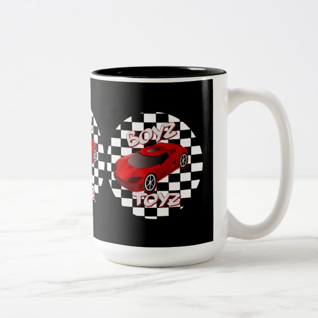Caneca De Café Em Dois Tons Boys Red Sports Car (Direita)