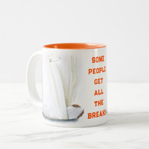 Caneca De Café Em Dois Tons Braço Quebrado Recuperação