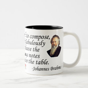 Caneca De Café Em Dois Tons Brahms na composição