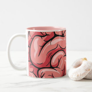 Caneca De Café Em Dois Tons Brain Pattern Coffee Mug