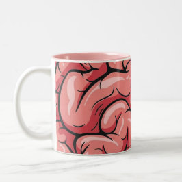 Caneca De Café Em Dois Tons Brain Pattern Coffee Mug