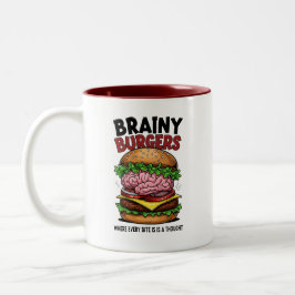 Caneca De Café Em Dois Tons Brainy Burgers Coffee Mug