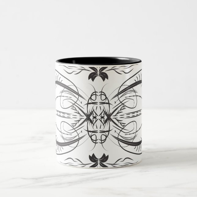 Caneca De Café Em Dois Tons Branca-branca-escura-artística (Centro)