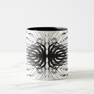 Caneca De Café Em Dois Tons Branca-branca-escura-artística