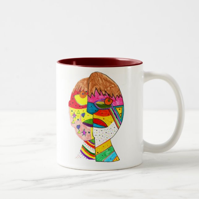 Caneca De Café Em Dois Tons branco-morganr (Direita)