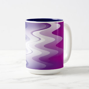 Caneca De Café Em Dois Tons Branco púrpura azul