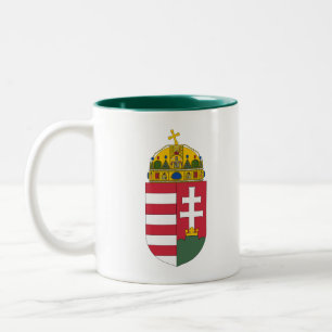 Caneca De Café Em Dois Tons brasão de armas da Hungria símbolo do país emblema