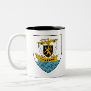 Caneca De Café Em Dois Tons Brasão de Armas do Condado de Galway Irlanda