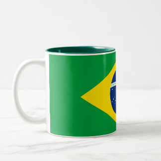 Caneca De Café Em Dois Tons Brasil