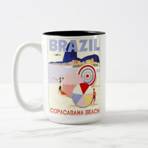 CANECA DE CAFÉ EM DOIS TONS BRASIL COPACABANA
