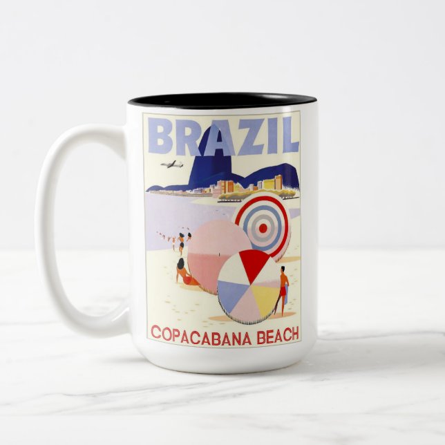 CANECA DE CAFÉ EM DOIS TONS BRASIL COPACABANA (Esquerda)