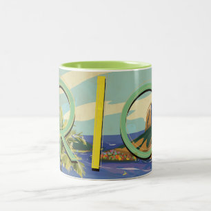 Caneca De Café Em Dois Tons Brasil - Rio de Janeiro