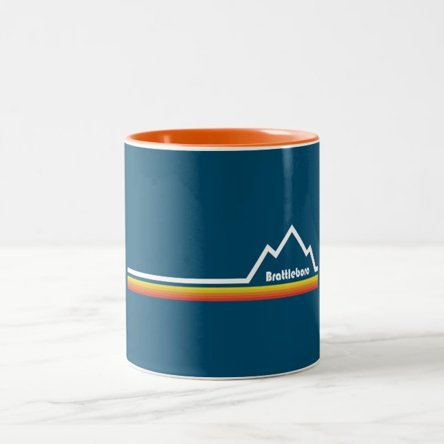 Caneca De Café Em Dois Tons Brattleboro Vermont (Centro)