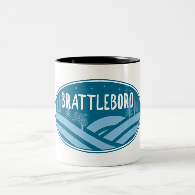 Caneca De Café Em Dois Tons Brattleboro Vermont Ar Livre (Centro)