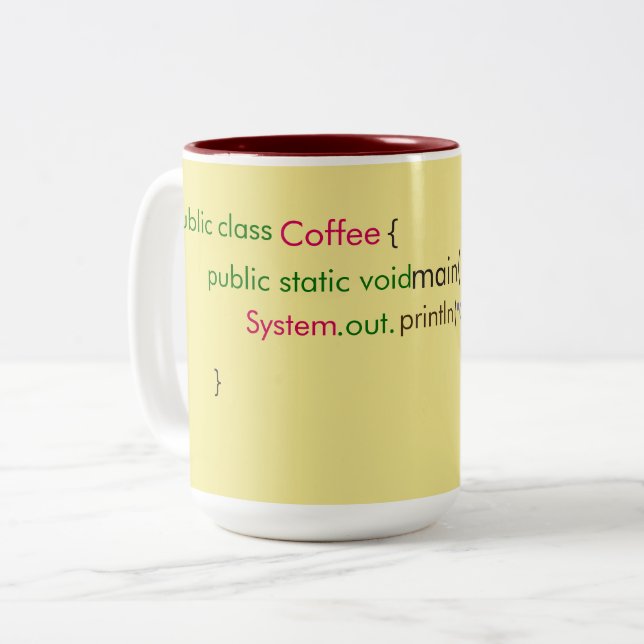 Caneca De Café Em Dois Tons Break Time Mug (Frente Esquerda)