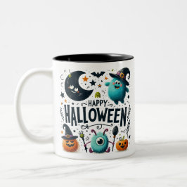 Caneca De Café Em Dois Tons Brew da bruxa- Halloween