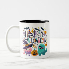 Caneca De Café Em Dois Tons Brew da bruxa- Halloween