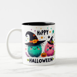 Caneca De Café Em Dois Tons Brew da bruxa- Halloween