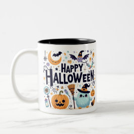 Caneca De Café Em Dois Tons Brew da bruxa- Halloween
