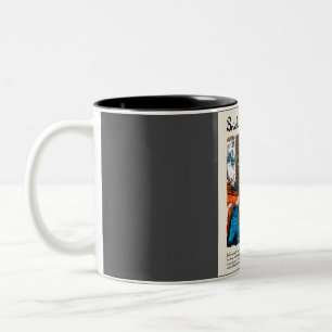 Caneca De Café Em Dois Tons Brick Lane Vintage Watercolor Viagem