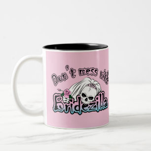 Caneca De Café Em Dois Tons Bridezilla Skull