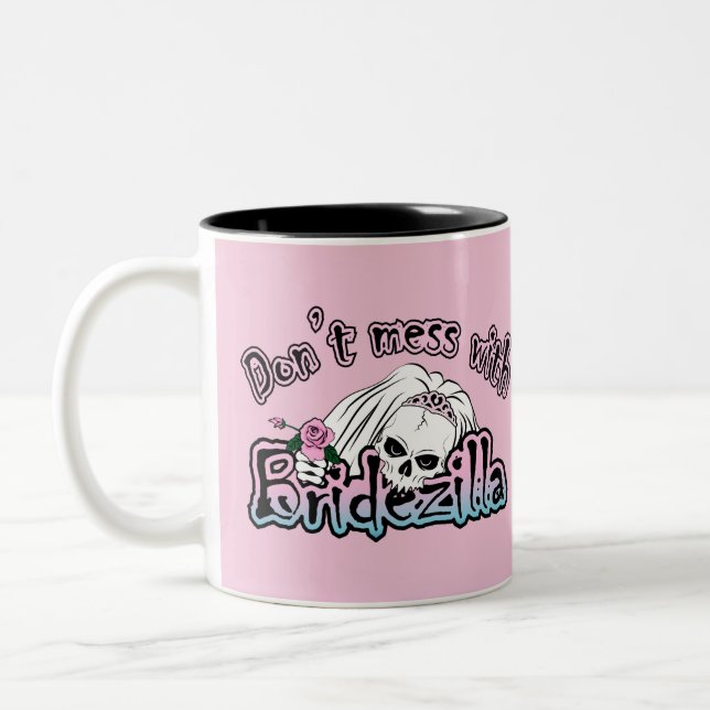 Caneca De Café Em Dois Tons Bridezilla Skull (Esquerda)