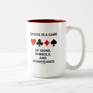 Caneca De Café Em Dois Tons Bridge É Um Jogo De Sinais Sinais Signifance