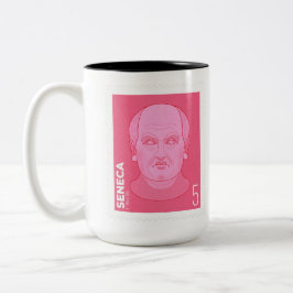 Caneca De Café Em Dois Tons Briefmarke Seneca -  