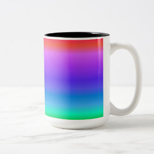 Caneca De Café Em Dois Tons Bright Pastel Rainbow