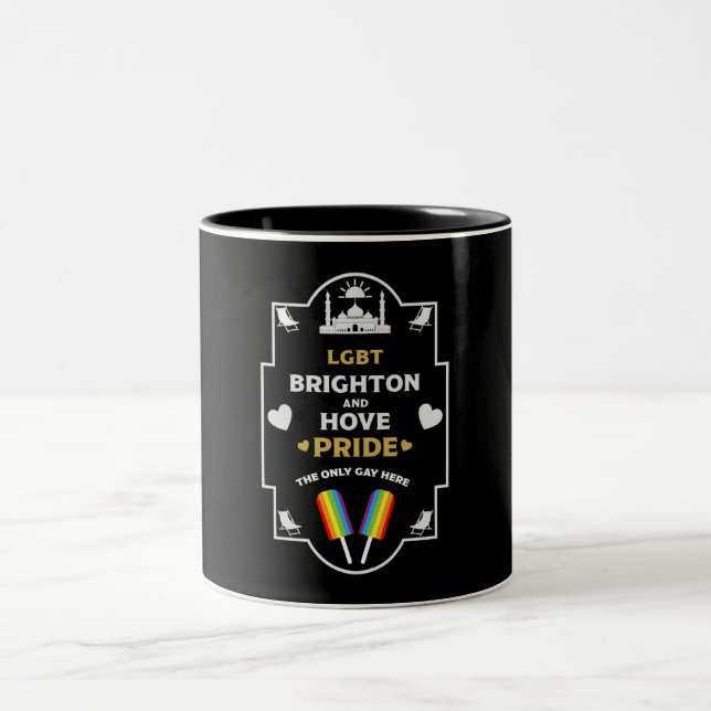 Caneca De Café Em Dois Tons Brighton e Hove Pride (Centro)