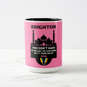 Caneca De Café Em Dois Tons Brighton Orgulho gay