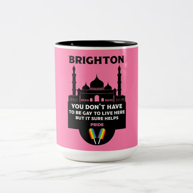 Caneca De Café Em Dois Tons Brighton Orgulho gay (Centro)