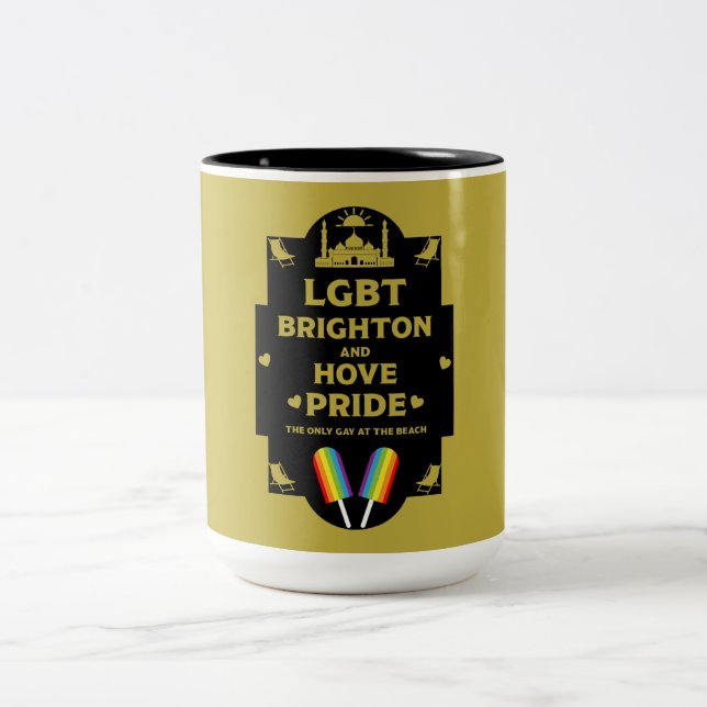 Caneca De Café Em Dois Tons Brighton Orgulho gay (Centro)