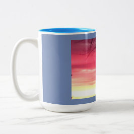 Caneca De Café Em Dois Tons Brilhante Winter Sunrise