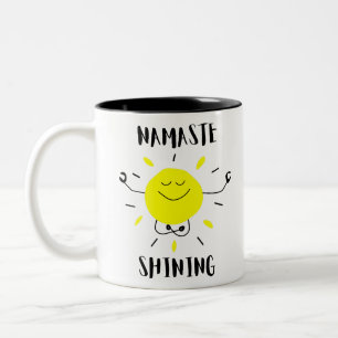 Caneca De Café Em Dois Tons brilho de nome