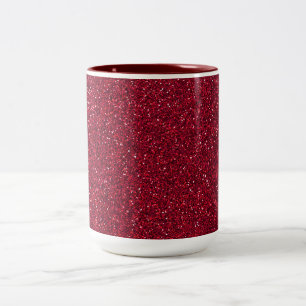 Caneca De Café Em Dois Tons Brilho vermelho