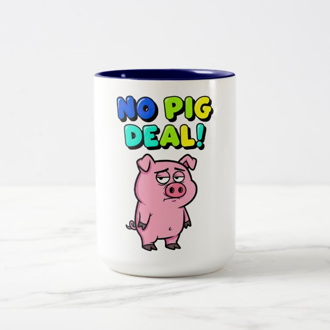 Caneca De Café Em Dois Tons Brincadeira Sem Porco (Centro)