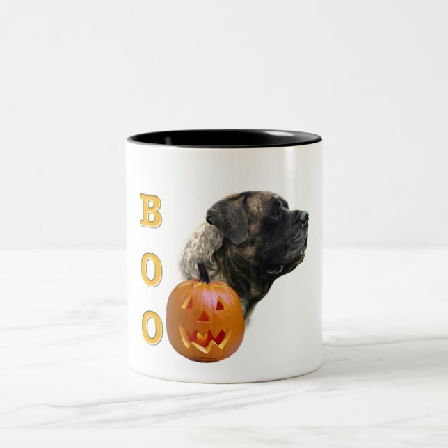 Caneca De Café Em Dois Tons Brindle Mastiff Boo Mug (Centro)
