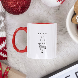 Caneca De Café Em Dois Tons Brinque no Feliz Natal Feriado