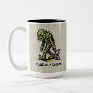 Caneca De Café Em Dois Tons Brinquedo de Macaco de Meia de Monstro do Pântano 